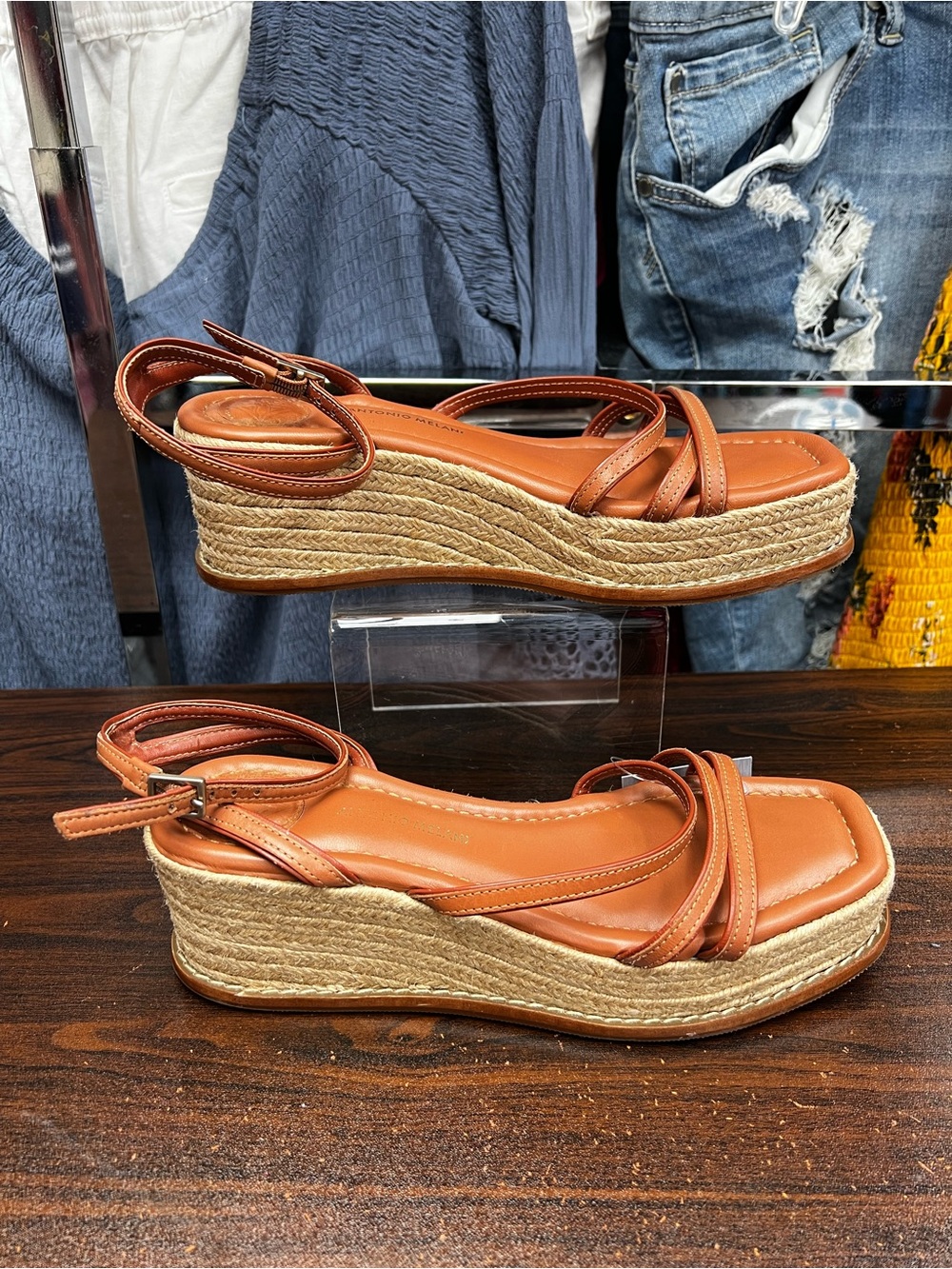 Antonio Melani Strappy Espadrille Wedge Sandals - Size 8